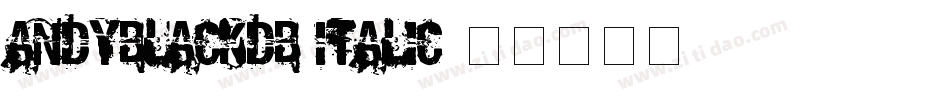 AndyBlackDB Italic字体转换